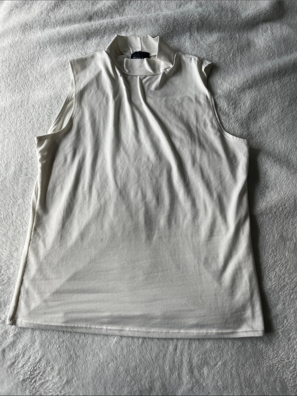 Olivia Rae Mock Neck Sleeveless Top